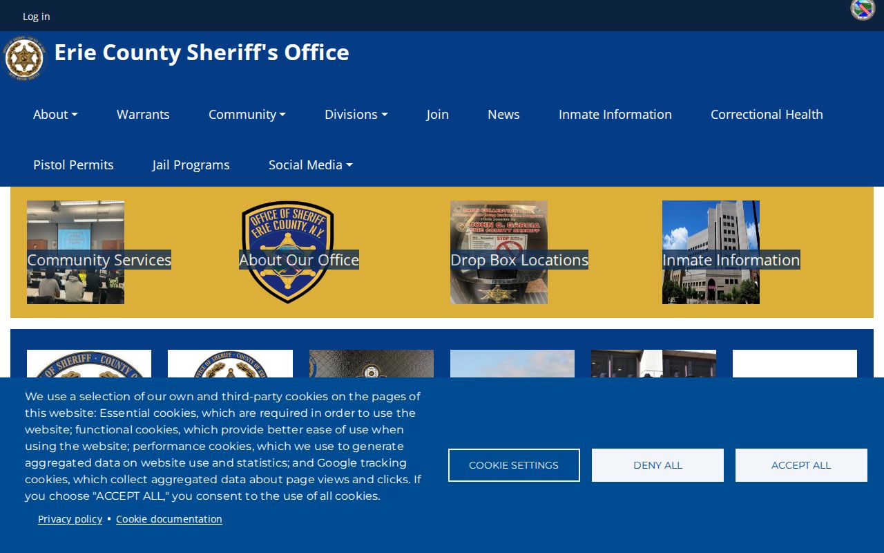 Erie County Sheriff criminal records and jail information
