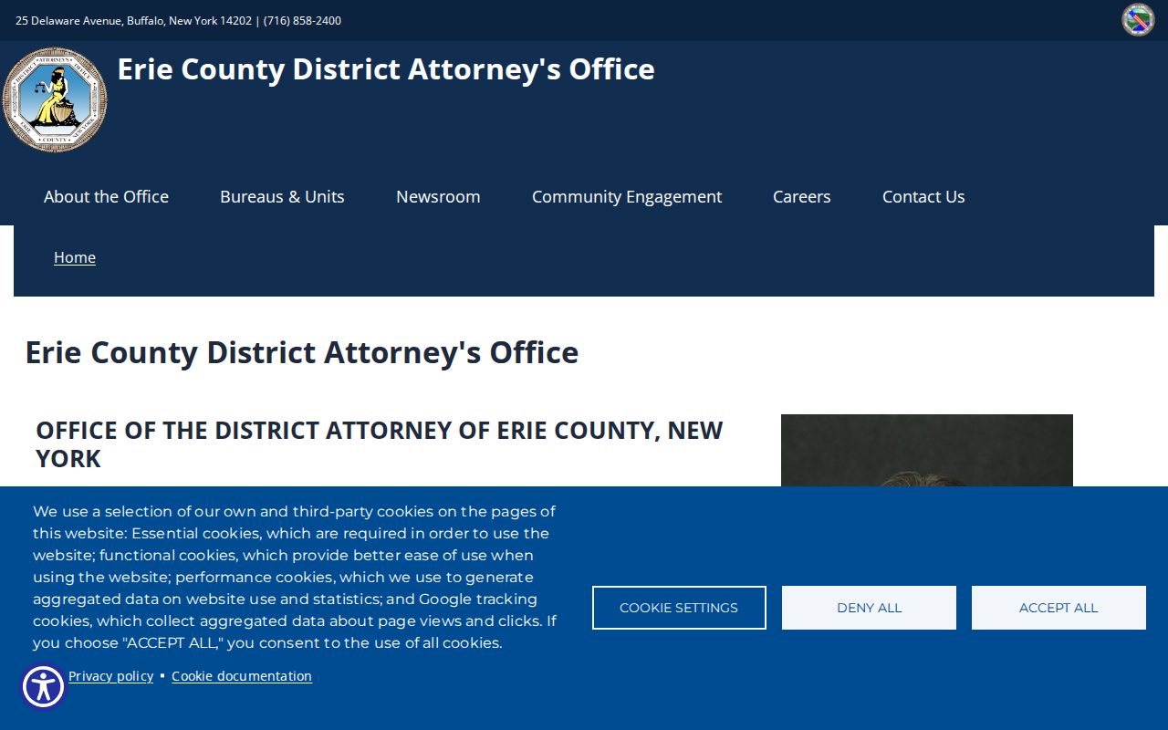 Erie County District Attorney criminal case records information